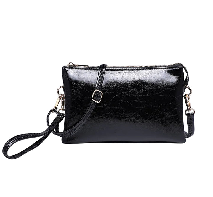 Jen &amp; Co Izzy Crinkle Gloss-Black-07-Handbags-JEN &amp; CO-Market Street Nest, Fashionable Clothing, Shoes and Home Décor Located in Mabank, TX