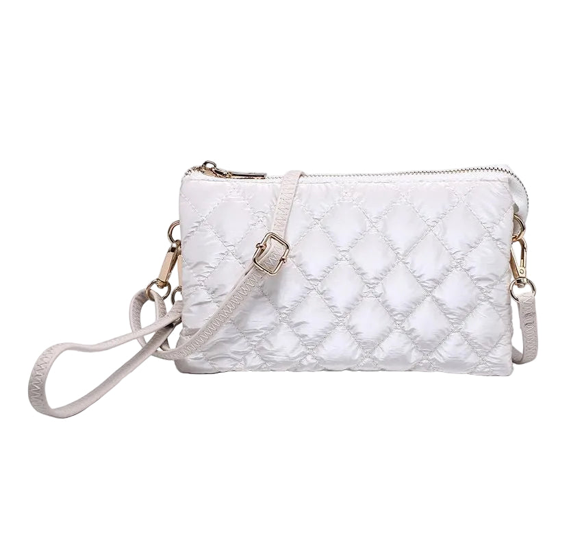 Jen & Co Riley Nylon-Snow Pearl-07-Handbags-JEN & CO-Market Street Nest, Fashionable Clothing, Shoes and Home Décor Located in Mabank, TX