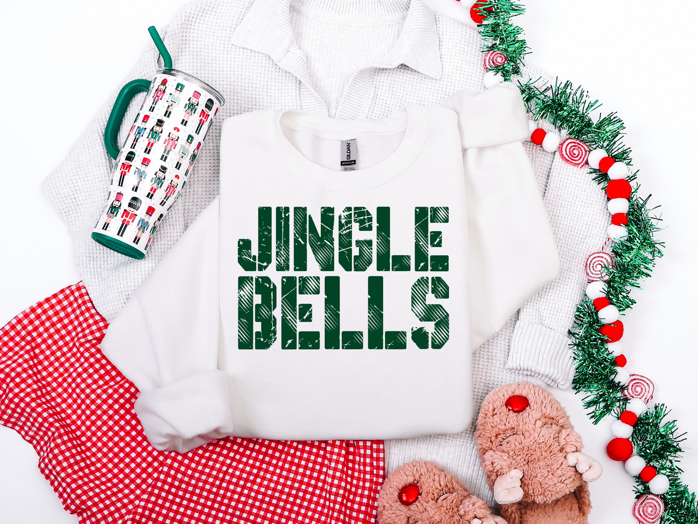 Jingle Bells Evergreen Graphic Tee and Sweatshirt-Womens-Ave Shops-Market Street Nest, Fashionable Clothing, Shoes and Home Décor Located in Mabank, TX