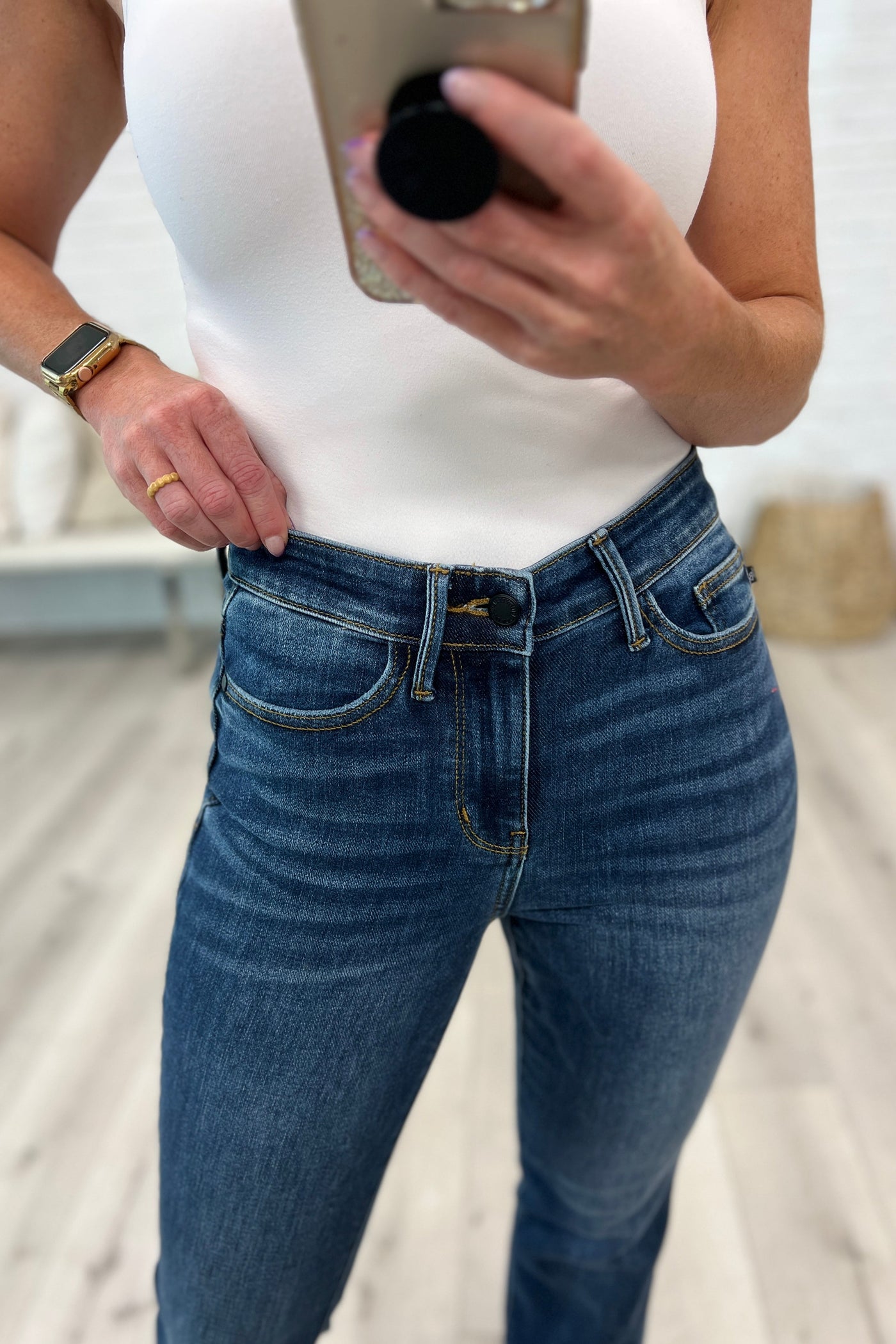 Josephine Mid Rise Raw Hem Bootcut Jeans-Denim-Ave Shops-Market Street Nest, Fashionable Clothing, Shoes and Home Décor Located in Mabank, TX