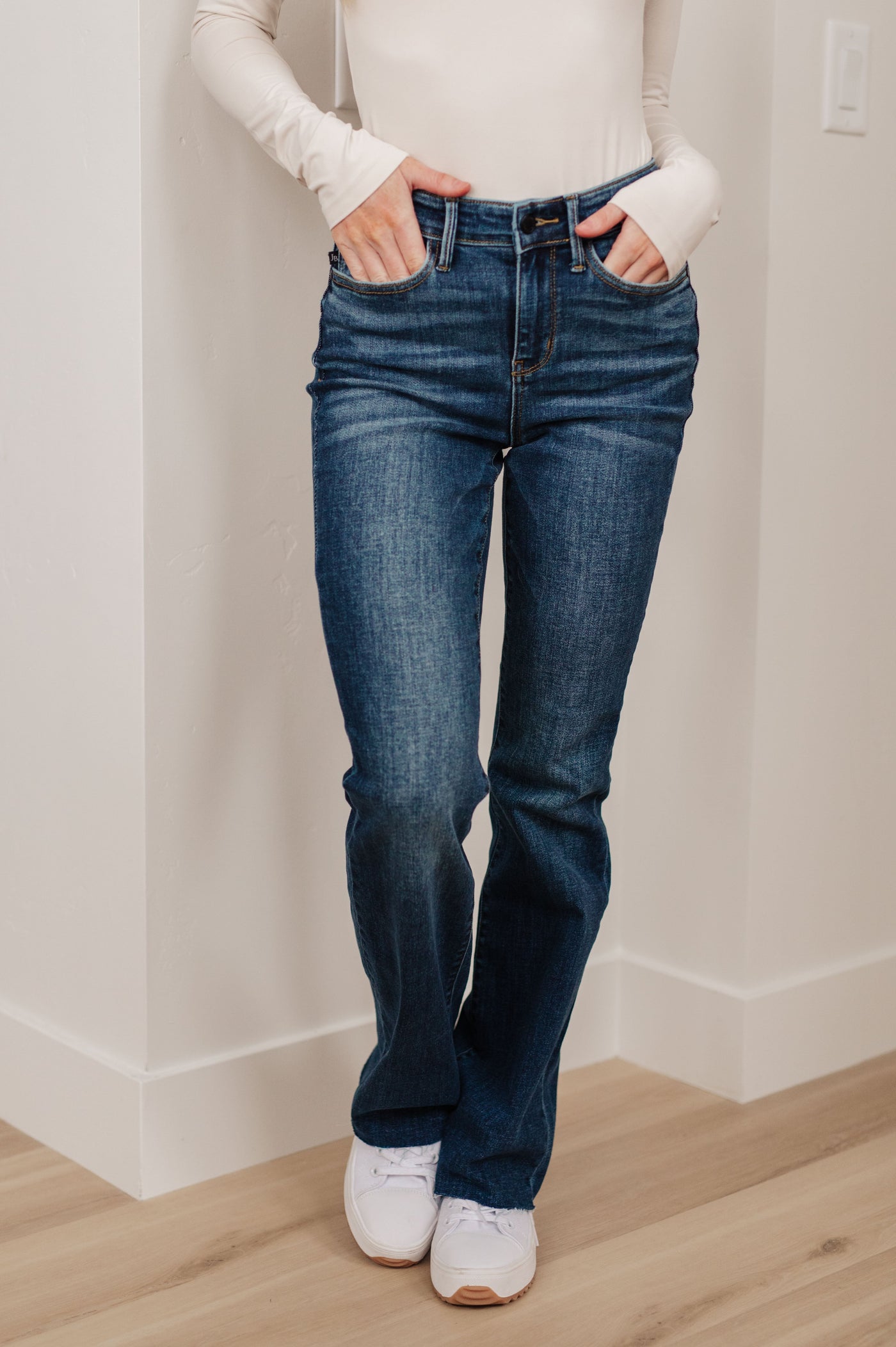 Josephine Mid Rise Raw Hem Bootcut Jeans-Denim-Ave Shops-Market Street Nest, Fashionable Clothing, Shoes and Home Décor Located in Mabank, TX