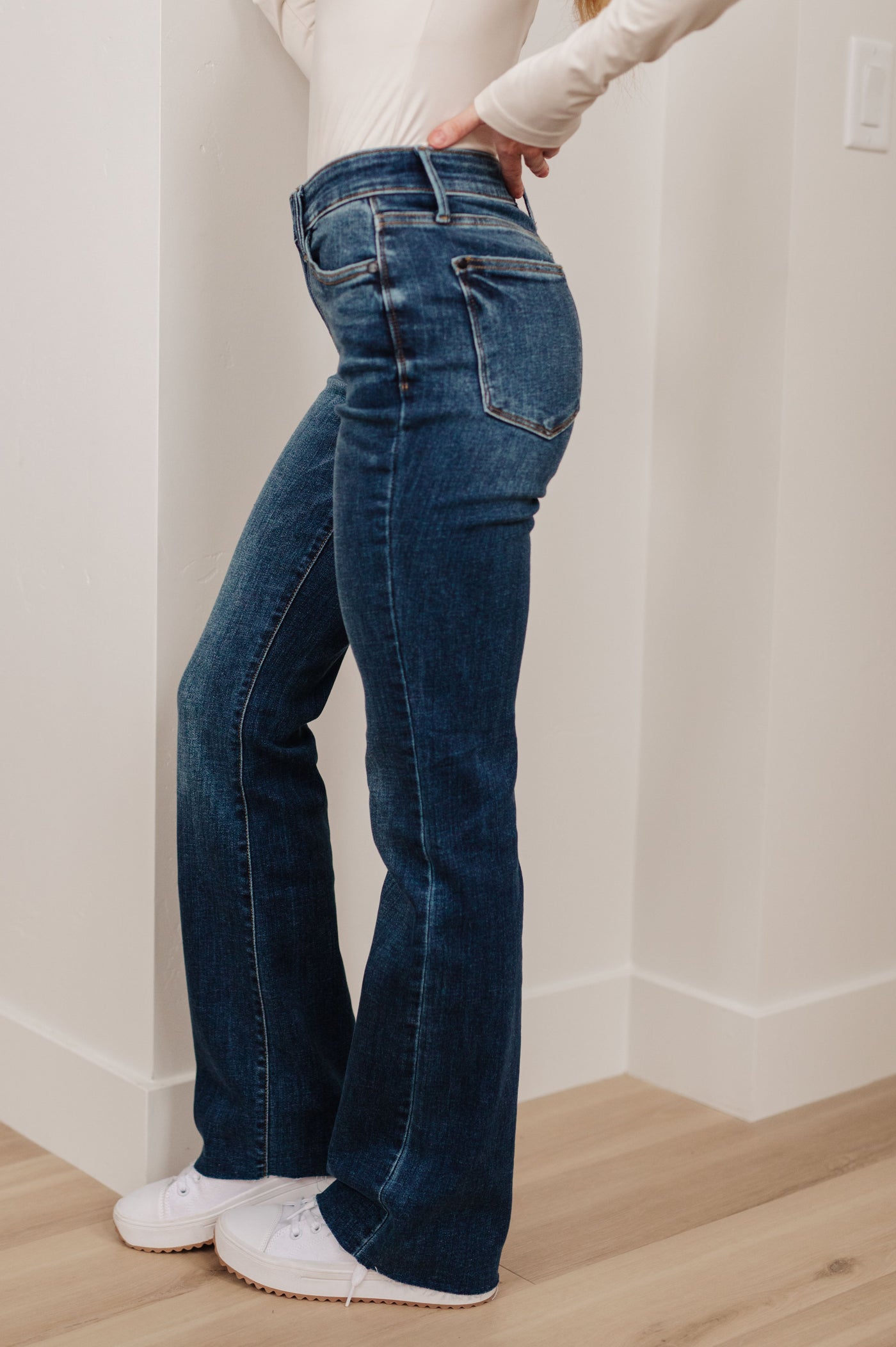 Josephine Mid Rise Raw Hem Bootcut Jeans-Denim-Ave Shops-Market Street Nest, Fashionable Clothing, Shoes and Home Décor Located in Mabank, TX