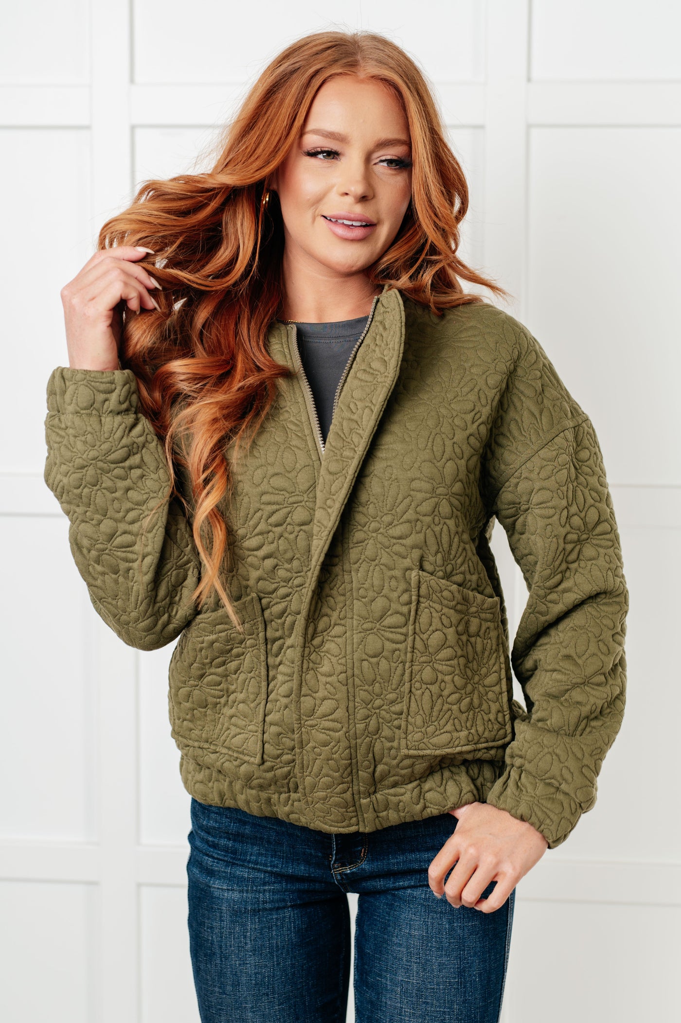 Jungle Explorer Quilted Zip Up Jacket-Layers-Ave Shops-Market Street Nest, Fashionable Clothing, Shoes and Home Décor Located in Mabank, TX