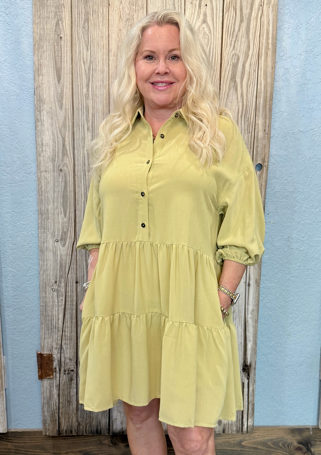 Just Like Honey Tiered Dress-08-Tops-Avenue Shops-Market Street Nest, Fashionable Clothing, Shoes and Home Décor Located in Mabank, TX