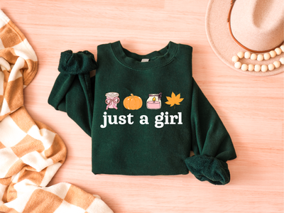 Just a Girl Graphic Tee and Sweatshirt-Womens-Ave Shops-Market Street Nest, Fashionable Clothing, Shoes and Home Décor Located in Mabank, TX