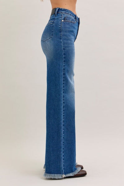 Karla High Waist Column Straight Button-Fly & Back Welt Pkts-Bottoms-Ave Shops-Market Street Nest, Fashionable Clothing, Shoes and Home Décor Located in Mabank, TX