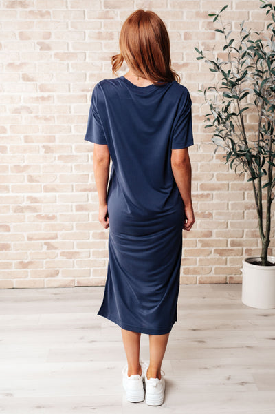 Keeping It Chill Drop Shoulder Maxi Dress in Dark Night-Dresses-Ave Shops-Market Street Nest, Fashionable Clothing, Shoes and Home Décor Located in Mabank, TX