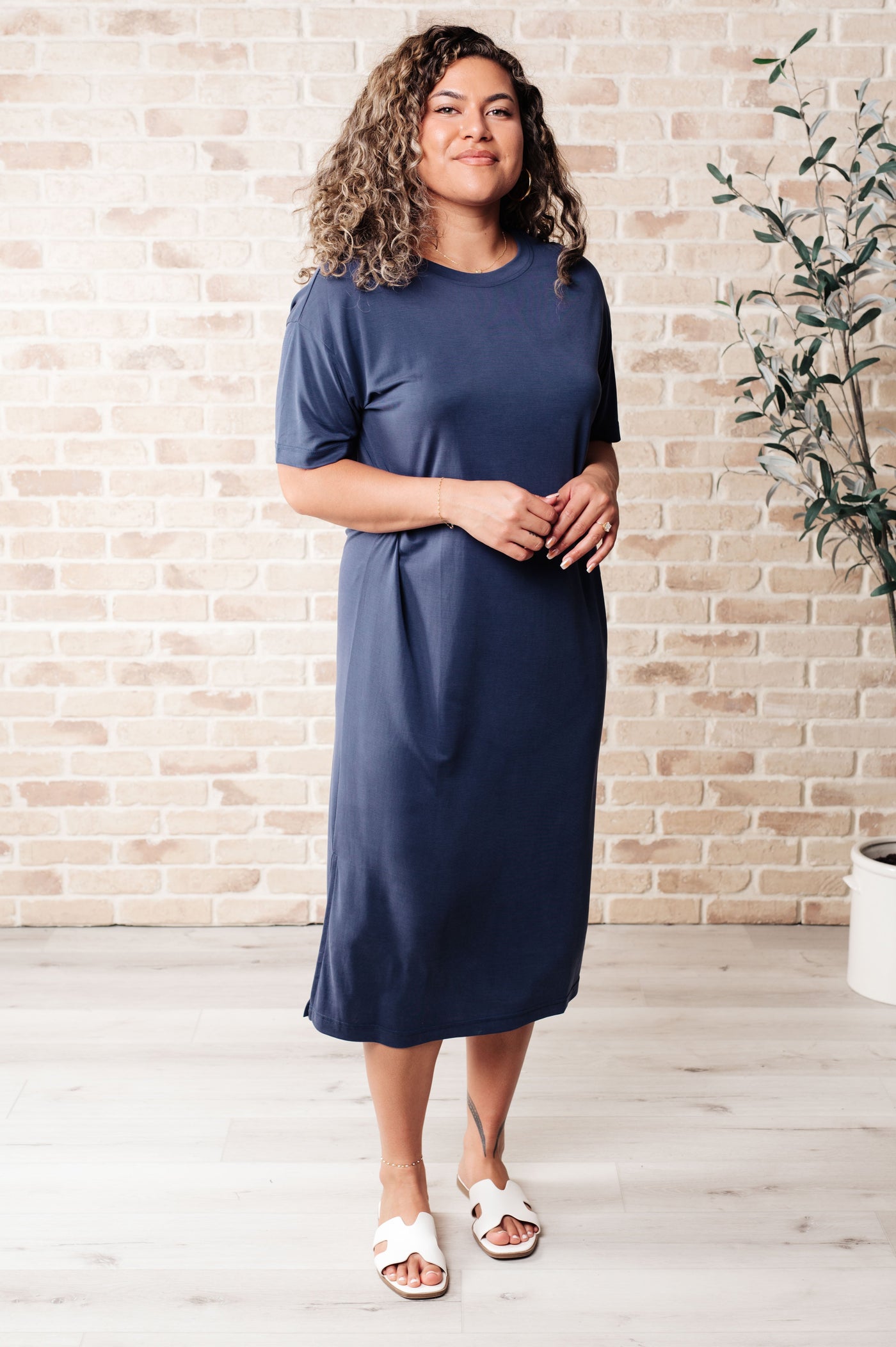 Keeping It Chill Drop Shoulder Maxi Dress in Dark Night-Dresses-Ave Shops-Market Street Nest, Fashionable Clothing, Shoes and Home Décor Located in Mabank, TX