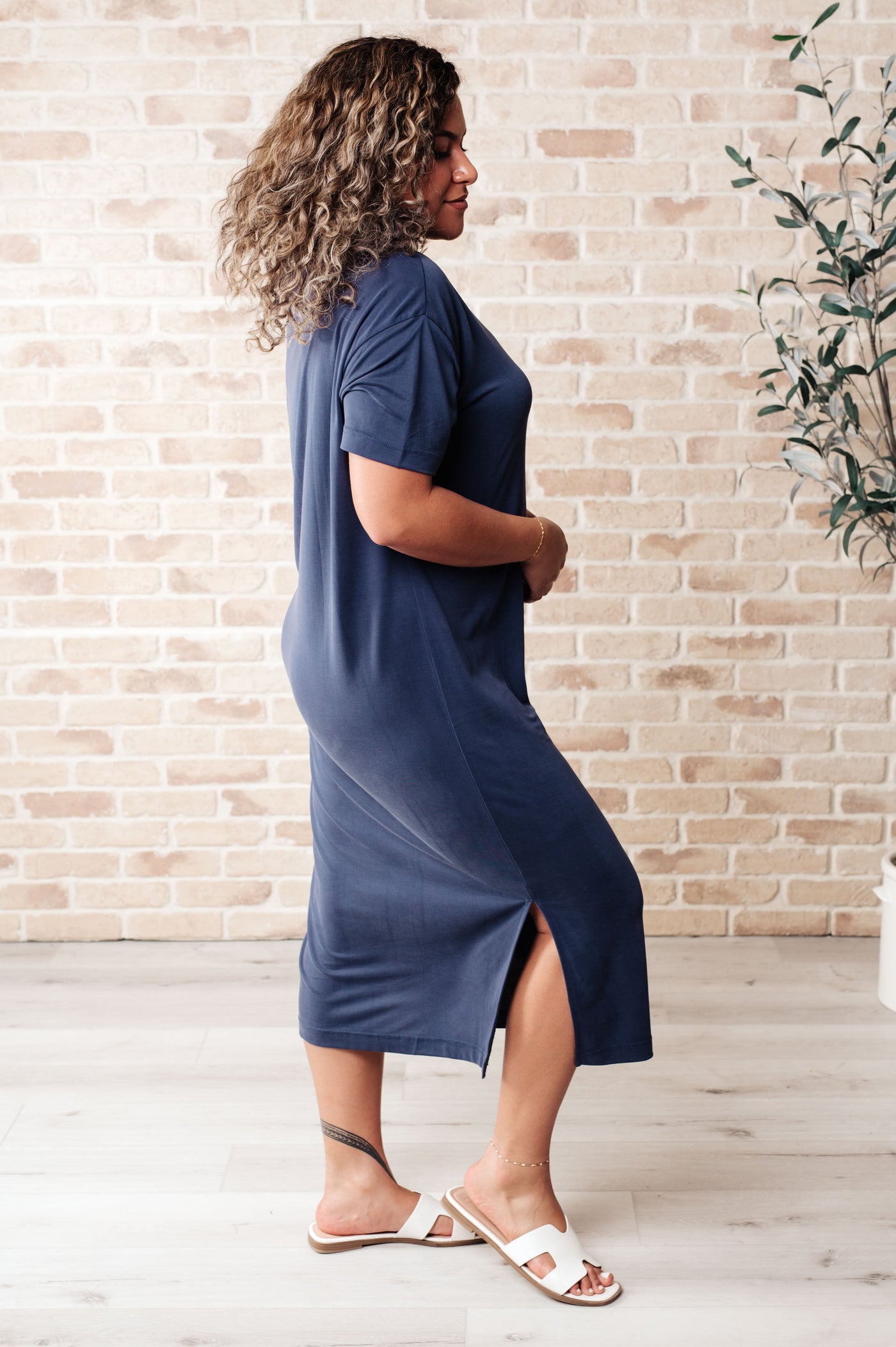 Keeping It Chill Drop Shoulder Maxi Dress in Dark Night-Dresses-Ave Shops-Market Street Nest, Fashionable Clothing, Shoes and Home Décor Located in Mabank, TX