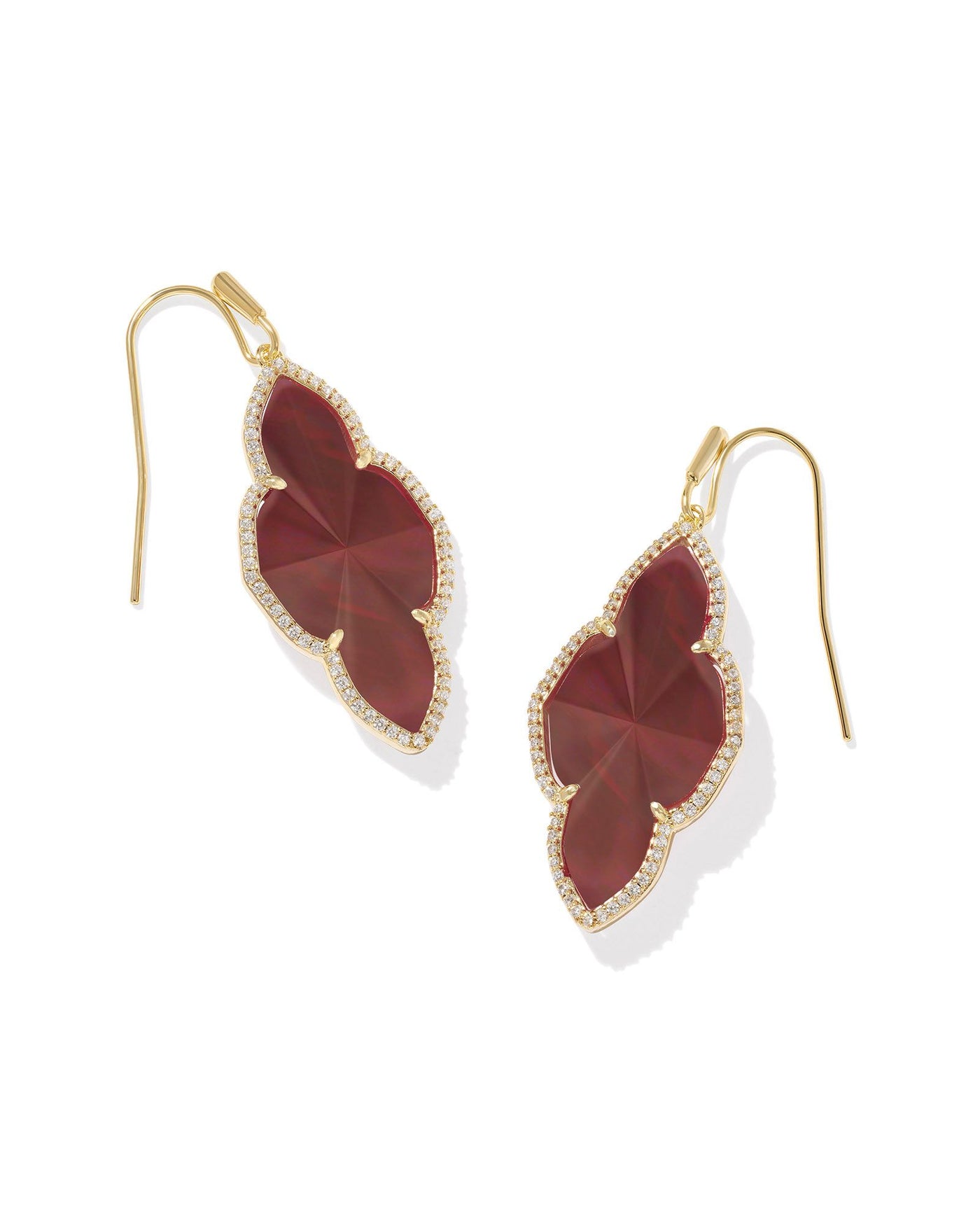 Kendra Scott Abbie Gold Pave Frame Drop Earrings-Earrings-Kendra Scott-Market Street Nest, Fashionable Clothing, Shoes and Home Décor Located in Mabank, TX