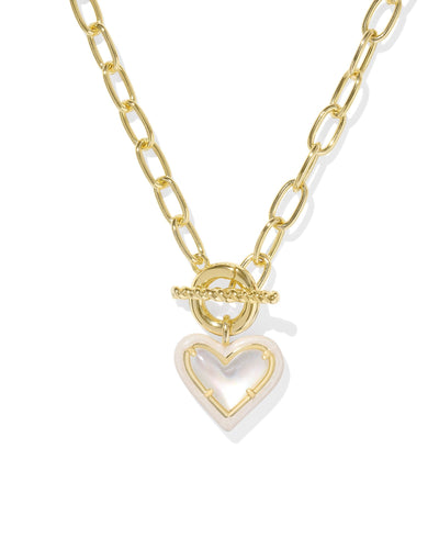 Kendra Scott Ari Heart Enamel Frame Link and Chain Necklace-Necklaces-Kendra Scott-Market Street Nest, Fashionable Clothing, Shoes and Home Décor Located in Mabank, TX