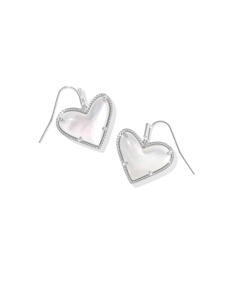 Kendra Scott Ari Heart Statement Drop Earrings - Ivory Mother of Pearl-Earrings-Kendra Scott-Market Street Nest, Fashionable Clothing, Shoes and Home Décor Located in Mabank, TX