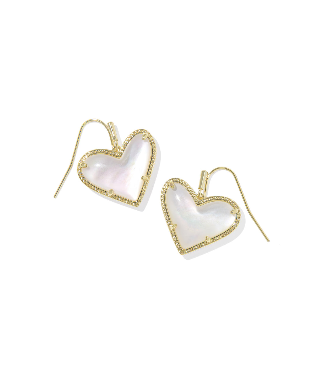 Kendra Scott Ari Heart Statement Drop Earrings - Ivory Mother of Pearl-Earrings-Kendra Scott-Market Street Nest, Fashionable Clothing, Shoes and Home Décor Located in Mabank, TX