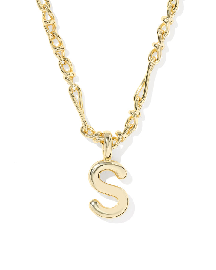 Kendra Scott Bubble Letter Pendant Necklace in Gold-01-Jewelry-Kendra Scott-Market Street Nest, Fashionable Clothing, Shoes and Home Décor Located in Mabank, TX