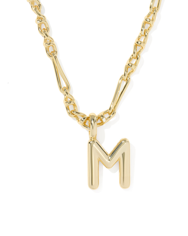Kendra Scott Bubble Letter Pendant Necklace in Gold-01-Jewelry-Kendra Scott-Market Street Nest, Fashionable Clothing, Shoes and Home Décor Located in Mabank, TX