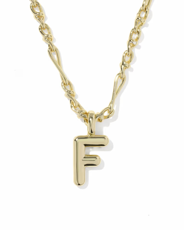 Kendra Scott Bubble Letter Pendant Necklace in Gold-01-Jewelry-Kendra Scott-Market Street Nest, Fashionable Clothing, Shoes and Home Décor Located in Mabank, TX
