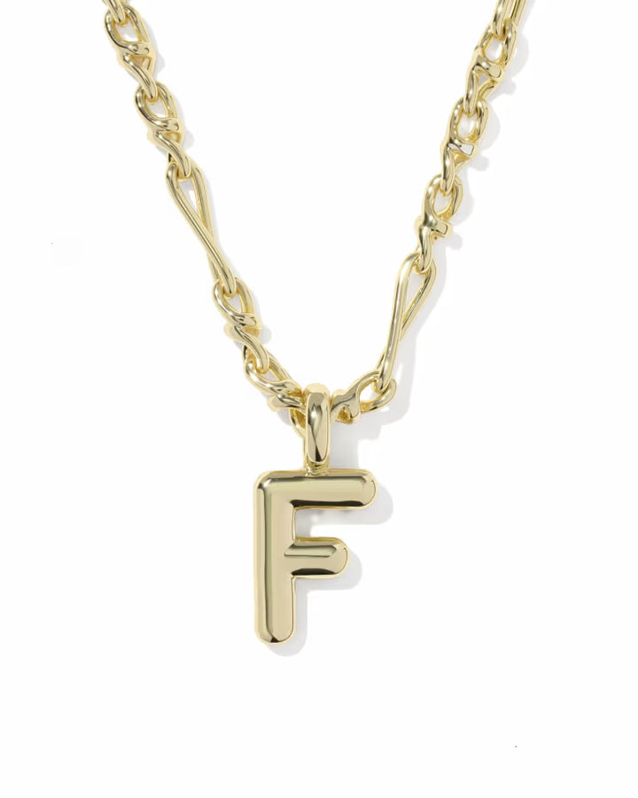 Kendra Scott Bubble Letter Pendant Necklace in Gold-01-Jewelry-Kendra Scott-Market Street Nest, Fashionable Clothing, Shoes and Home Décor Located in Mabank, TX