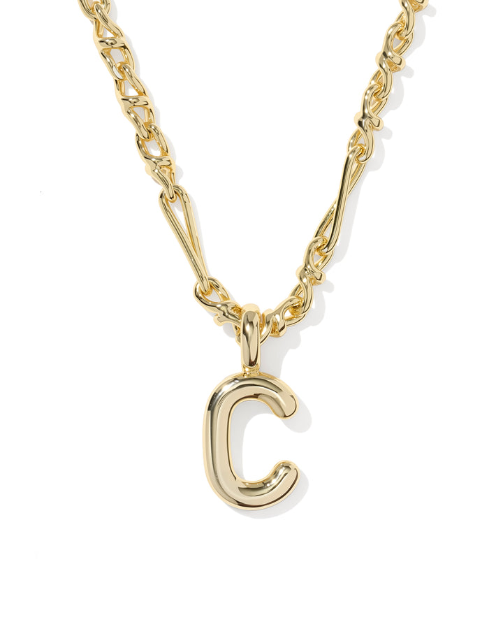 Kendra Scott Bubble Letter Pendant Necklace in Gold-01-Jewelry-Kendra Scott-Market Street Nest, Fashionable Clothing, Shoes and Home Décor Located in Mabank, TX