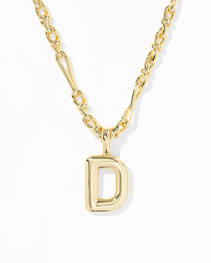 Kendra Scott Bubble Letter Pendant Necklace in Gold-01-Jewelry-Kendra Scott-Market Street Nest, Fashionable Clothing, Shoes and Home Décor Located in Mabank, TX