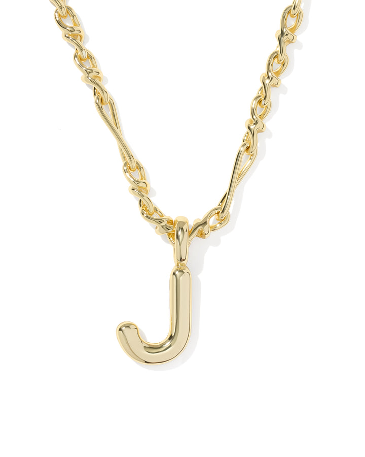 Kendra Scott Bubble Letter Pendant Necklace in Gold-01-Jewelry-Kendra Scott-Market Street Nest, Fashionable Clothing, Shoes and Home Décor Located in Mabank, TX