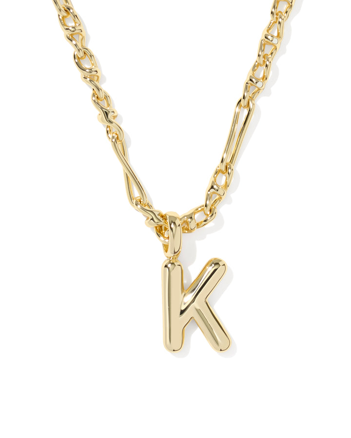 Kendra Scott Bubble Letter Pendant Necklace in Gold-01-Jewelry-Kendra Scott-Market Street Nest, Fashionable Clothing, Shoes and Home Décor Located in Mabank, TX