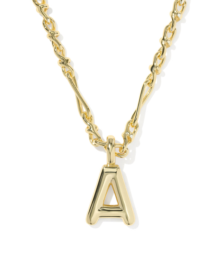 Kendra Scott Bubble Letter Pendant Necklace in Gold-01-Jewelry-Kendra Scott-Market Street Nest, Fashionable Clothing, Shoes and Home Décor Located in Mabank, TX