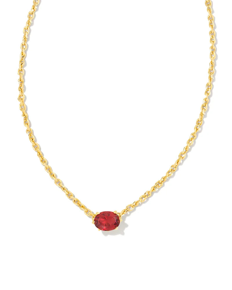 Kendra Scott Cailin Crystal Pendant Necklace Gold Burgandy Crystal-Necklaces-Kendra Scott-Market Street Nest, Fashionable Clothing, Shoes and Home Décor Located in Mabank, TX