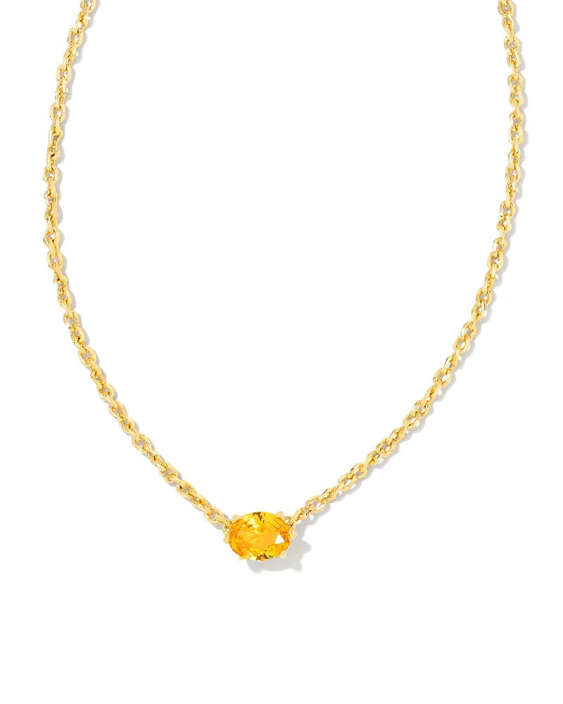 Kendra Scott Cailin Crystal Pendant Necklace Gold Golden Yellow Crystal-Necklaces-Kendra Scott-Market Street Nest, Fashionable Clothing, Shoes and Home Décor Located in Mabank, TX