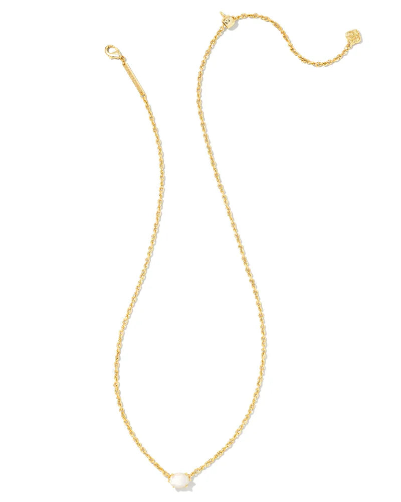 Kendra Scott Cailin Crystal Pendant Necklace Gold Ivory Mother-Of-Pearl-Necklaces-Kendra Scott-Market Street Nest, Fashionable Clothing, Shoes and Home Décor Located in Mabank, TX