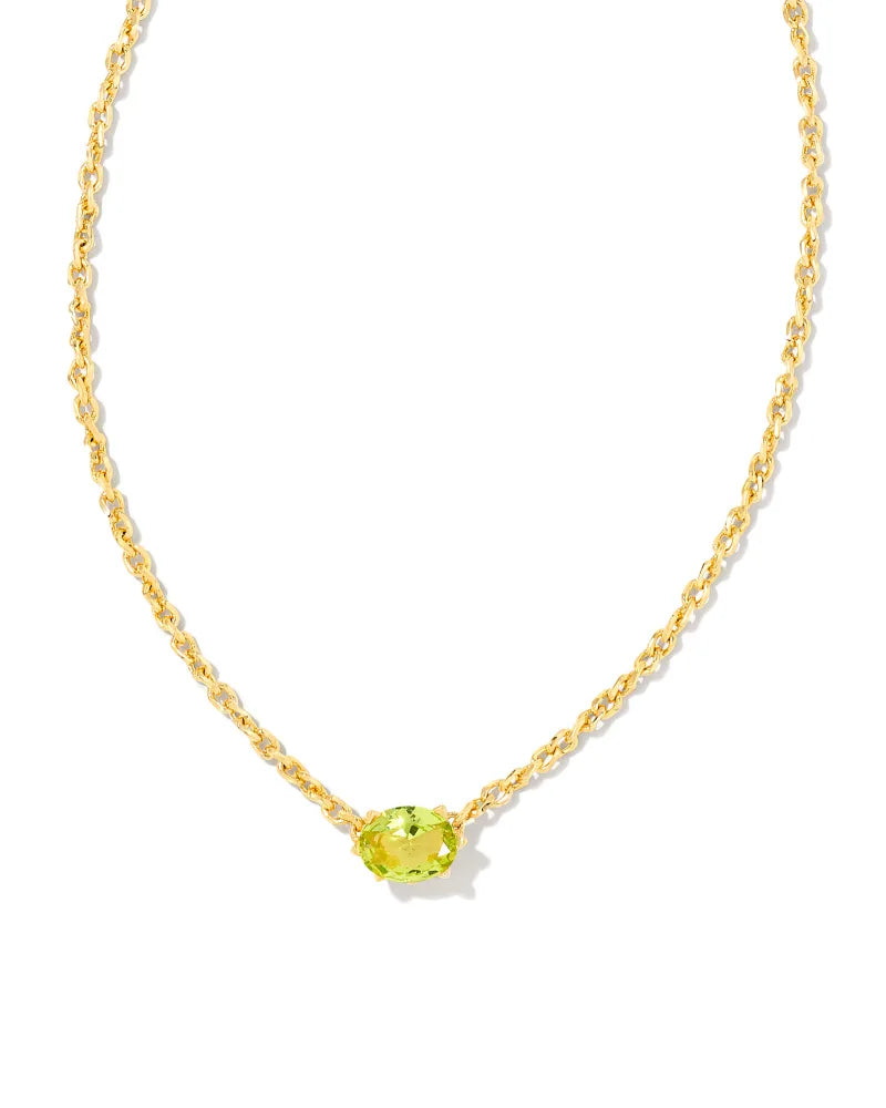 Kendra Scott Cailin Crystal Pendant Necklace Gold Peridot Crystal-Necklaces-Kendra Scott-Market Street Nest, Fashionable Clothing, Shoes and Home Décor Located in Mabank, TX