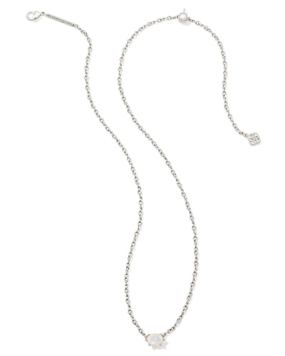 Kendra Scott Cailin Pendant Necklace Silver Champagne Opal Crystal-Necklaces-Kendra Scott-Market Street Nest, Fashionable Clothing, Shoes and Home Décor Located in Mabank, TX