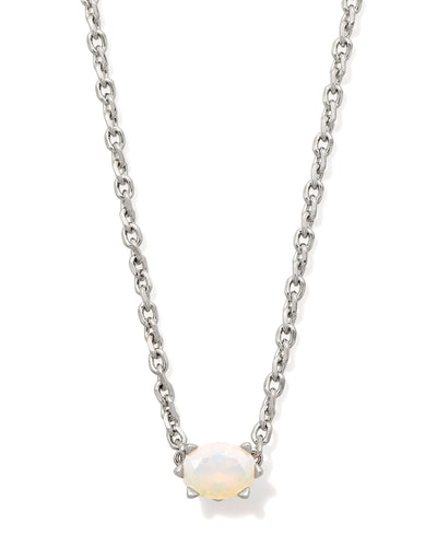 Kendra Scott Cailin Pendant Necklace Silver Champagne Opal Crystal-Necklaces-Kendra Scott-Market Street Nest, Fashionable Clothing, Shoes and Home Décor Located in Mabank, TX