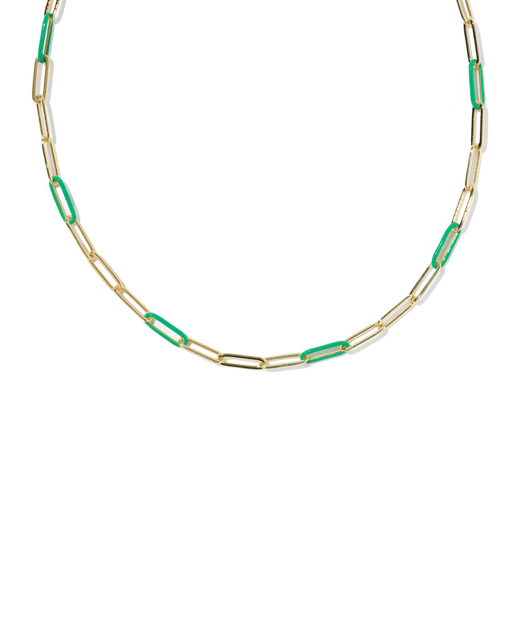 Kendra Scott Courtney Enamel Link And Chain Necklace-01-Jewelry-Kendra Scott-Market Street Nest, Fashionable Clothing, Shoes and Home Décor Located in Mabank, TX
