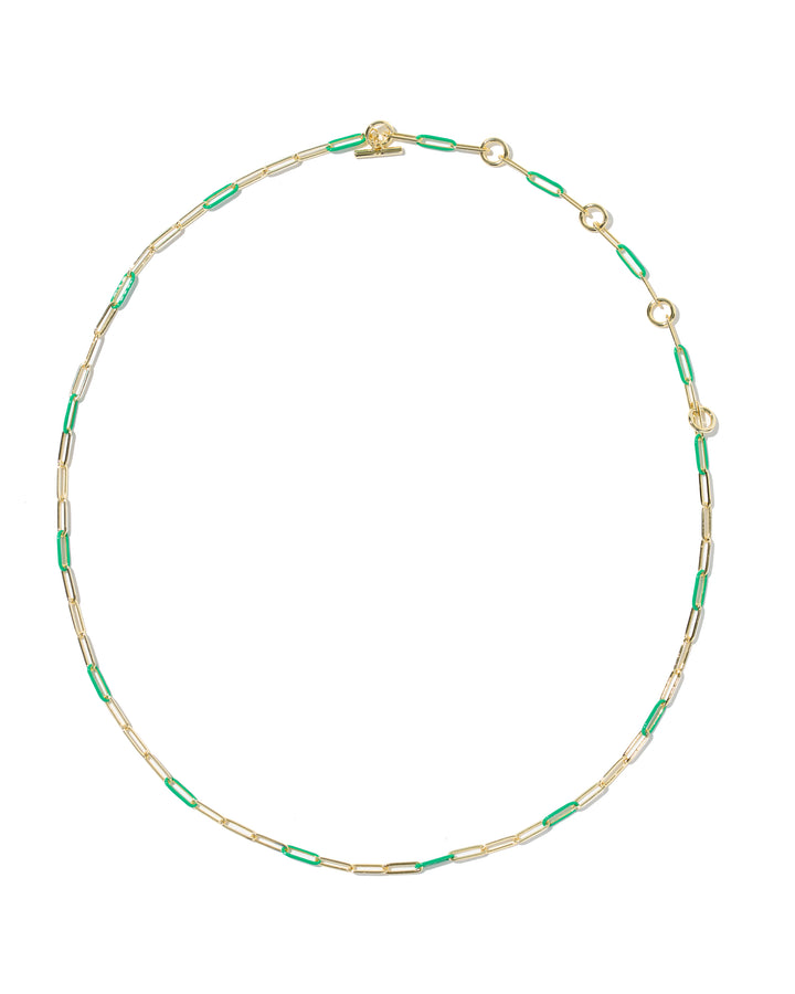 Kendra Scott Courtney Enamel Link And Chain Necklace-01-Jewelry-Kendra Scott-Market Street Nest, Fashionable Clothing, Shoes and Home Décor Located in Mabank, TX