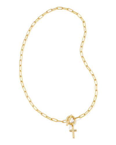 Kendra Scott Cross Gold Link and Chain Necklace-Necklaces-Kendra Scott-Market Street Nest, Fashionable Clothing, Shoes and Home Décor Located in Mabank, TX