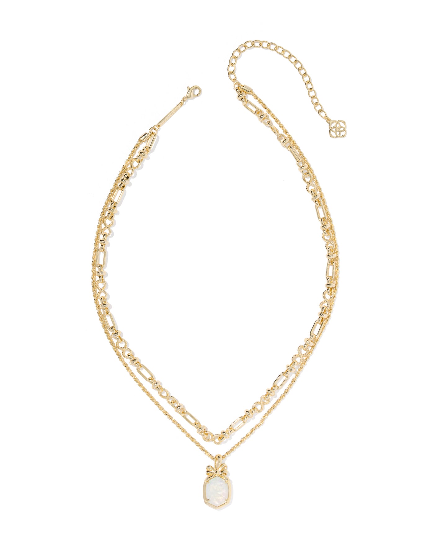 Kendra Scott Daphne Bow Gold Multi Strand Necklace-Necklaces-Kendra Scott-Market Street Nest, Fashionable Clothing, Shoes and Home Décor Located in Mabank, TX