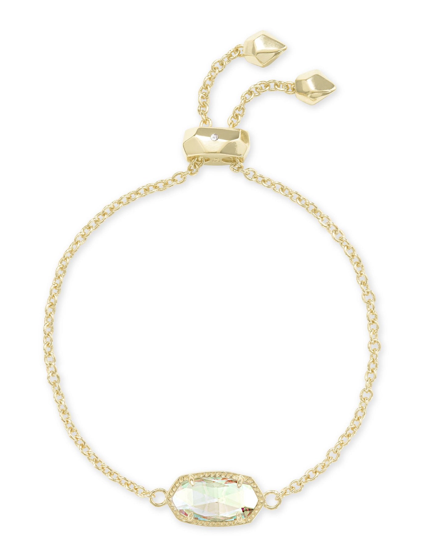 Kendra Scott Elaina Gold Adjustable Chain Bracelet in Gold Dichroic Glass-Bracelets-Kendra Scott-Market Street Nest, Fashionable Clothing, Shoes and Home Décor Located in Mabank, TX