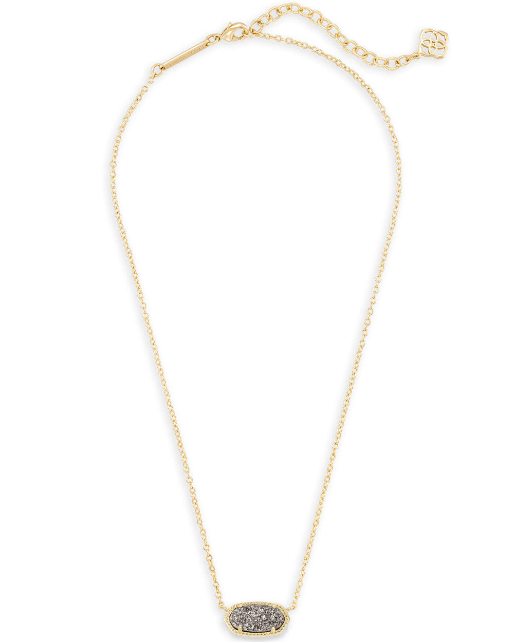 Kendra Scott Elisa Gold Pendant Necklace in Platinum Drusy-Necklaces-Kendra Scott-Market Street Nest, Fashionable Clothing, Shoes and Home Décor Located in Mabank, TX