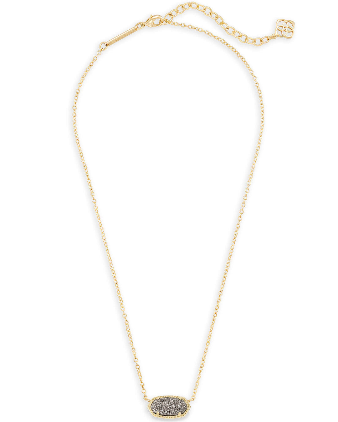 Kendra Scott Elisa Gold Pendant Necklace in Platinum Drusy-Necklaces-Kendra Scott-Market Street Nest, Fashionable Clothing, Shoes and Home Décor Located in Mabank, TX