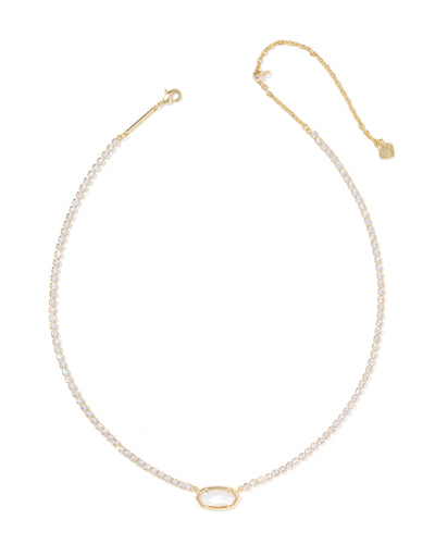 Kendra Scott Elisa Gold Tennis Necklace-Necklaces-Kendra Scott-Market Street Nest, Fashionable Clothing, Shoes and Home Décor Located in Mabank, TX