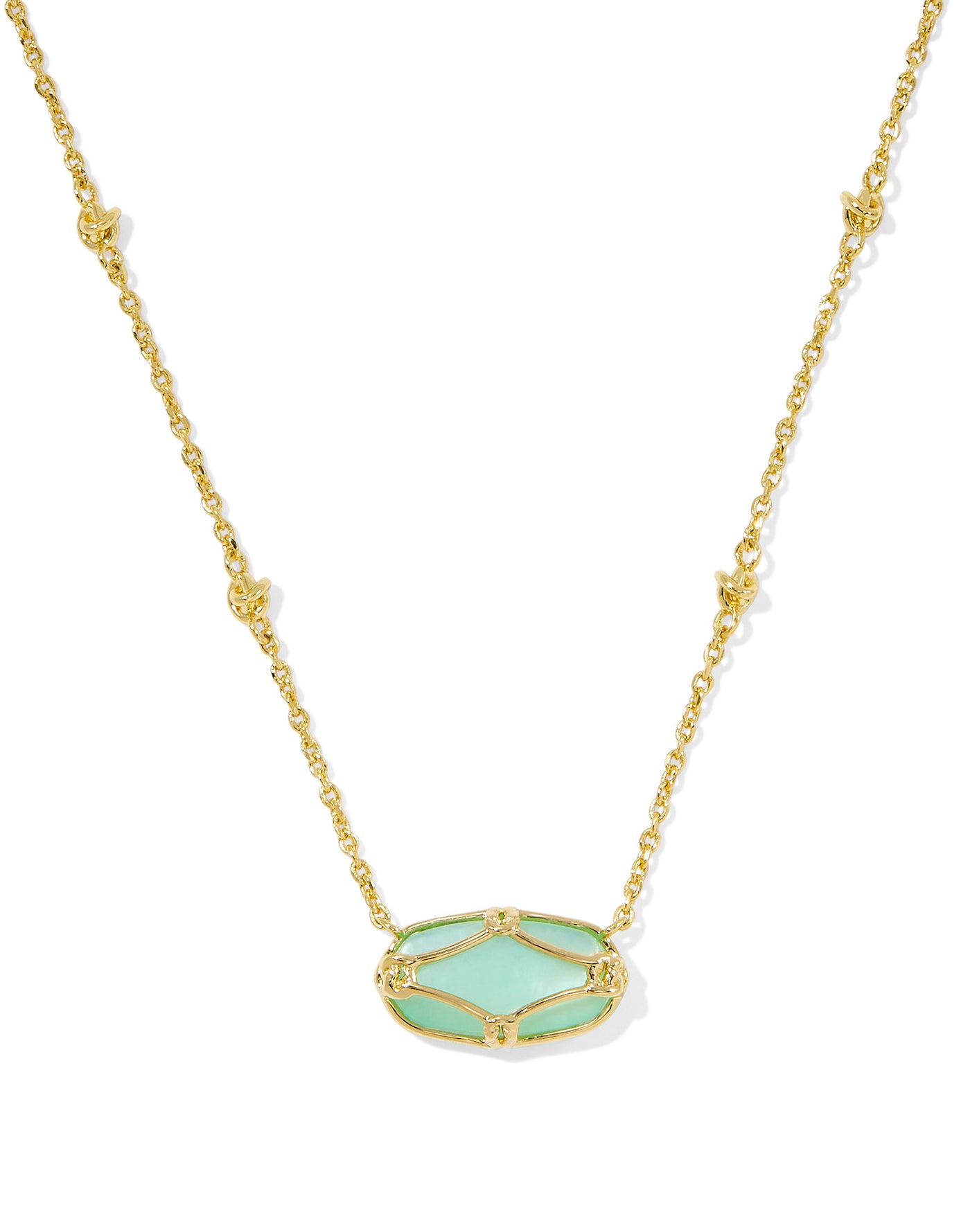 Kendra Scott Elisa Lattice Frame Short Pendant Necklace-Necklaces-Kendra Scott-Market Street Nest, Fashionable Clothing, Shoes and Home Décor Located in Mabank, TX