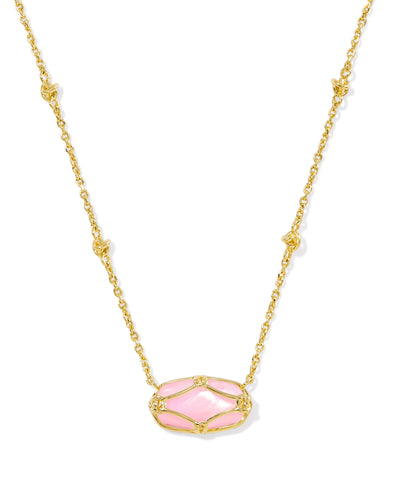 Kendra Scott Elisa Lattice Frame Short Pendant Necklace-Necklaces-Kendra Scott-Market Street Nest, Fashionable Clothing, Shoes and Home Décor Located in Mabank, TX