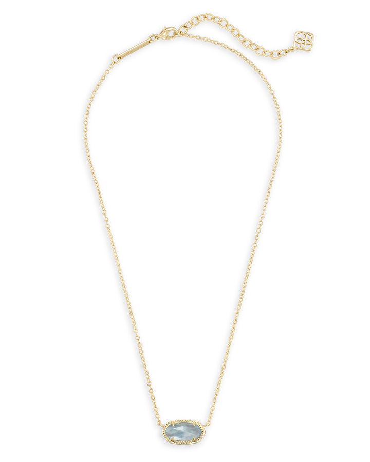 Kendra Scott Elisa Necklace Gold Light Blue Illusion-Necklaces-Market Street Nest -Market Street Nest, Fashionable Clothing, Shoes and Home Décor Located in Mabank, TX