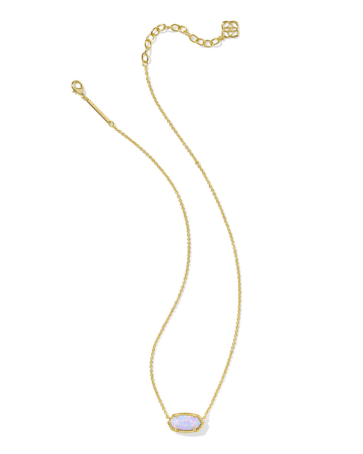 Kendra Scott Elisa Necklace Gold Lilac Opal-01-Jewelry-Kendra Scott-Market Street Nest, Fashionable Clothing, Shoes and Home Décor Located in Mabank, TX