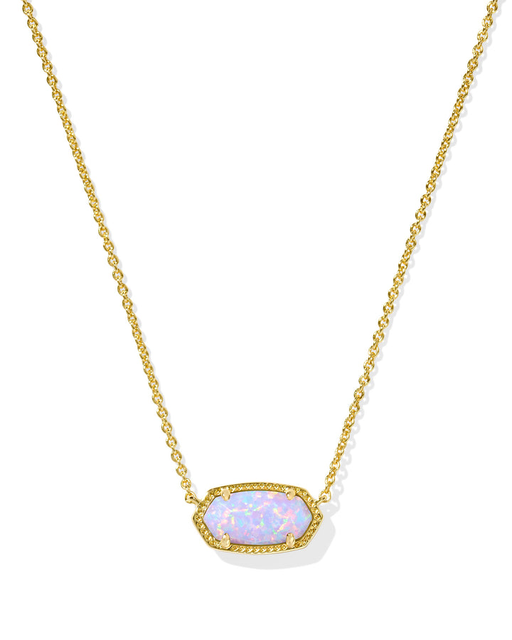 Kendra Scott Elisa Necklace Gold Lilac Opal-01-Jewelry-Kendra Scott-Market Street Nest, Fashionable Clothing, Shoes and Home Décor Located in Mabank, TX