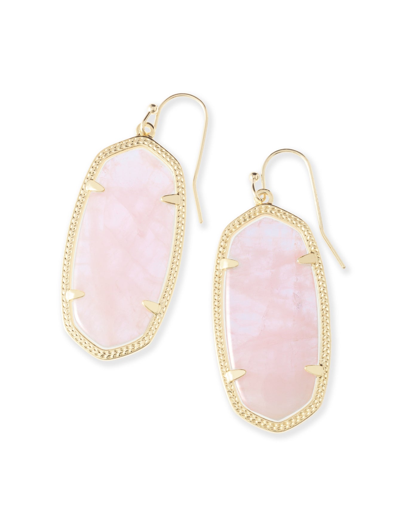 Kendra Scott Elle Drop Earrings Gold Rose Quartz-Earrings-Kendra Scott-Market Street Nest, Fashionable Clothing, Shoes and Home Décor Located in Mabank, TX