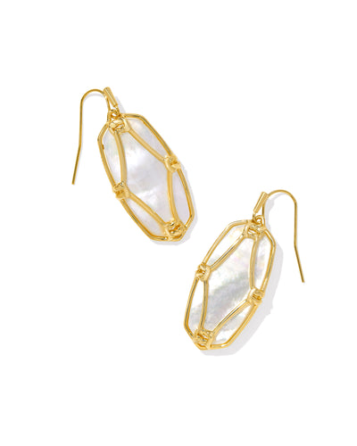 Kendra Scott Elle Lattice Frame Drop Earrings-Earrings-Kendra Scott-Market Street Nest, Fashionable Clothing, Shoes and Home Décor Located in Mabank, TX