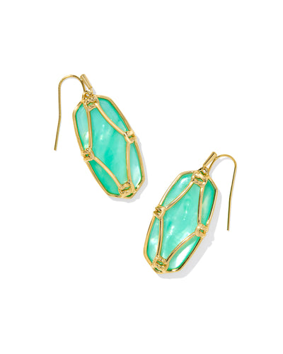 Kendra Scott Elle Lattice Frame Drop Earrings-Earrings-Kendra Scott-Market Street Nest, Fashionable Clothing, Shoes and Home Décor Located in Mabank, TX