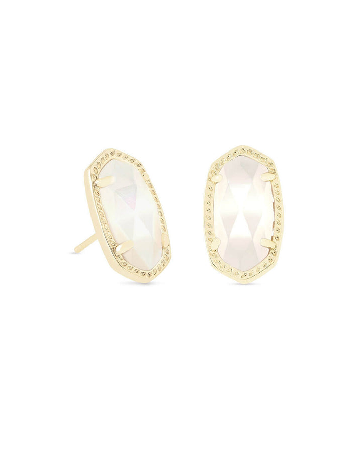Kendra Scott Ellie Gold Stud Earrings in Ivory Mother-Of-Pearl-Earrings-Kendra Scott-Market Street Nest, Fashionable Clothing, Shoes and Home Décor Located in Mabank, TX