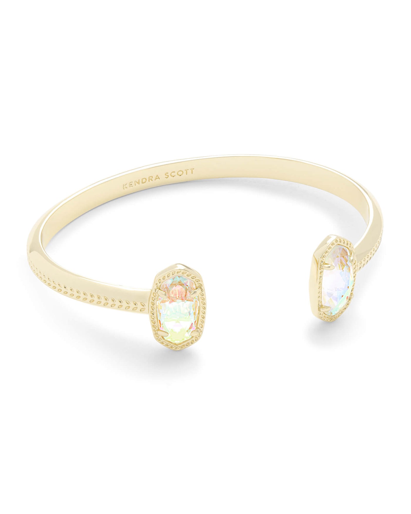 Kendra Scott Elton Gold Cuff Bracelet in Dichroic Glass-Bracelets-Kendra Scott-Market Street Nest, Fashionable Clothing, Shoes and Home Décor Located in Mabank, TX